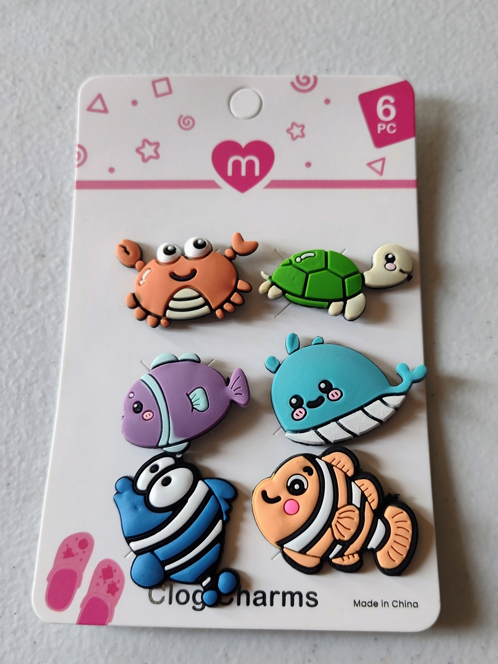 Kids' Multicolor Sea Animal Clog Charms